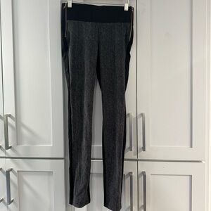 Drew‎ Leggings Color Block Black & Gray Tweed Zide Zippers size XS